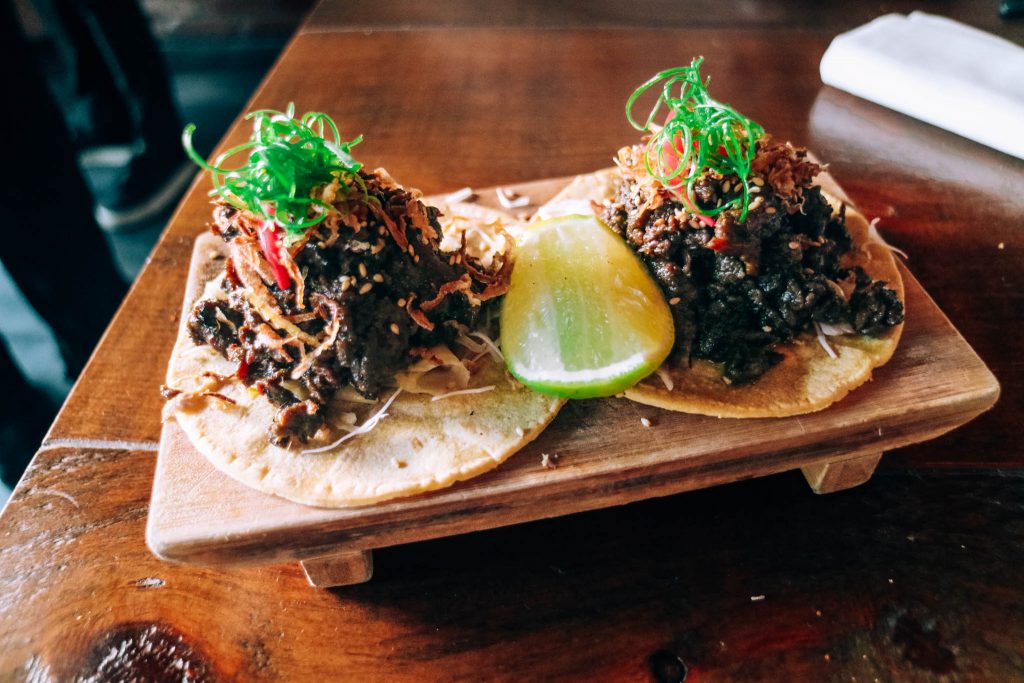 Gluten Free London: Top 7 Gluten Free Restaurants & Bakeries - Soy beef tacos Los Mochis, gluten free Japanese-Mexican Restaurant, Notting Hill, London