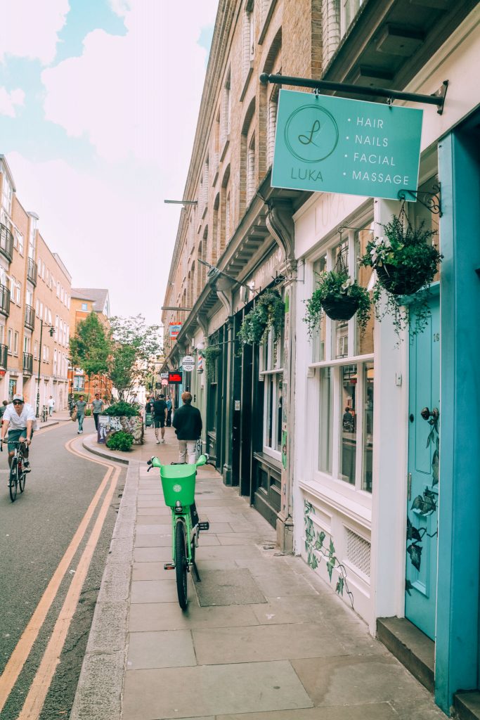 Uber Lime bike in Shoreditch, London, United Kingdom