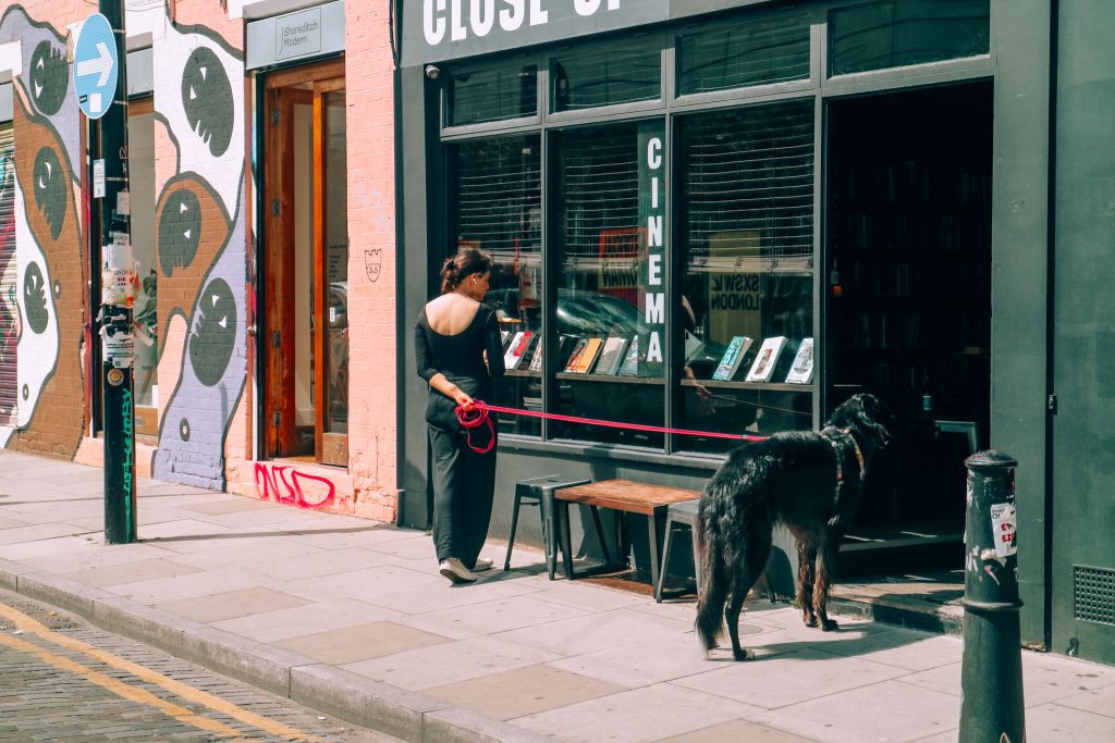 Girl with Dog in Shoreditch, London