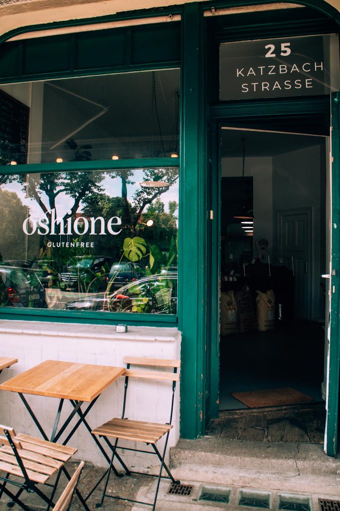 Exterior of Oshione gluten free bakery, Berlin, Germany