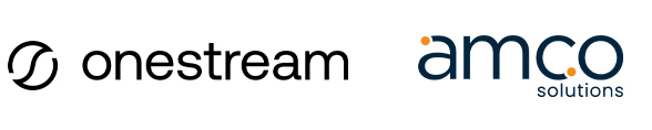 OneStream and AMCO solutions logo