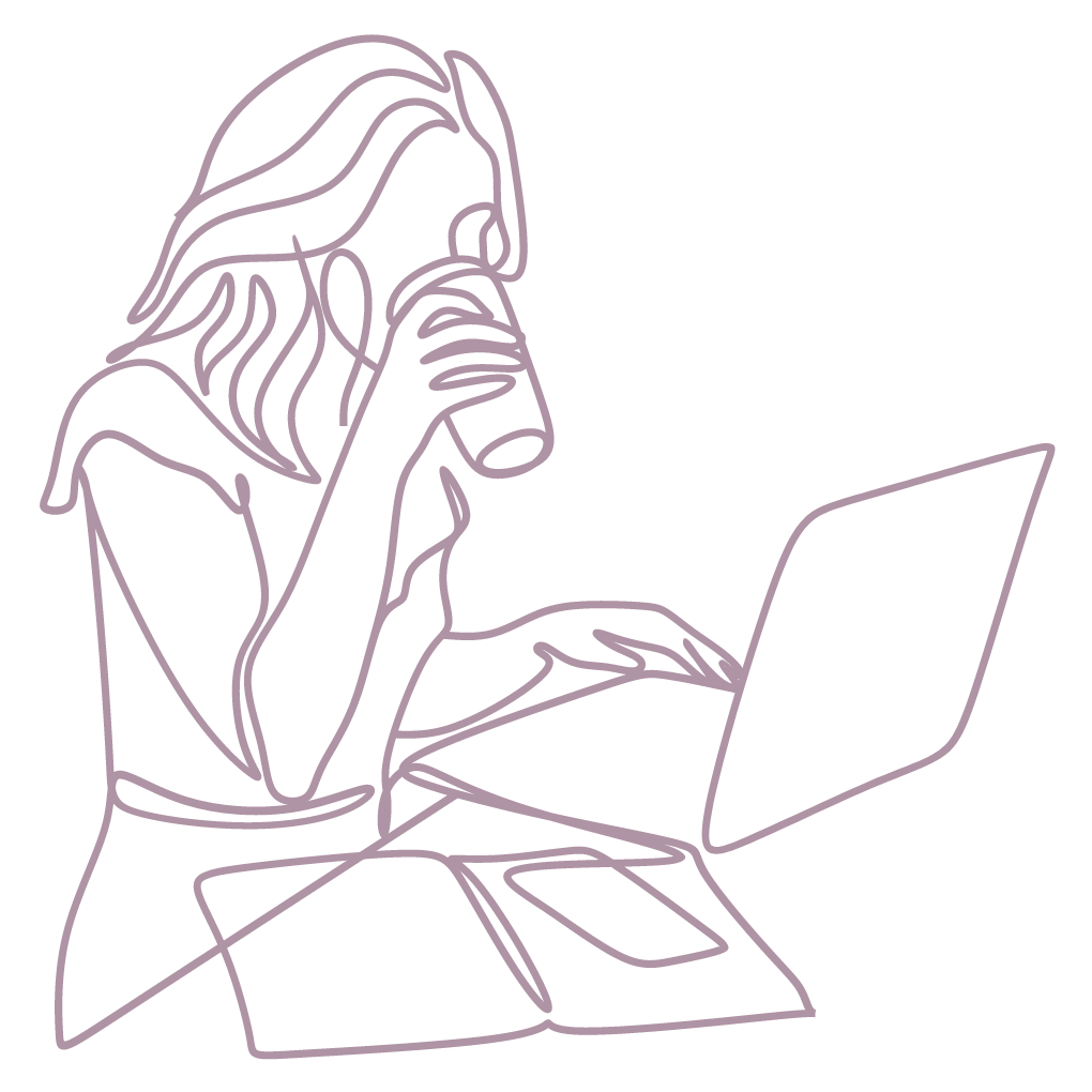 Illustration of Virtual Assistant working at desk for entrepreneur