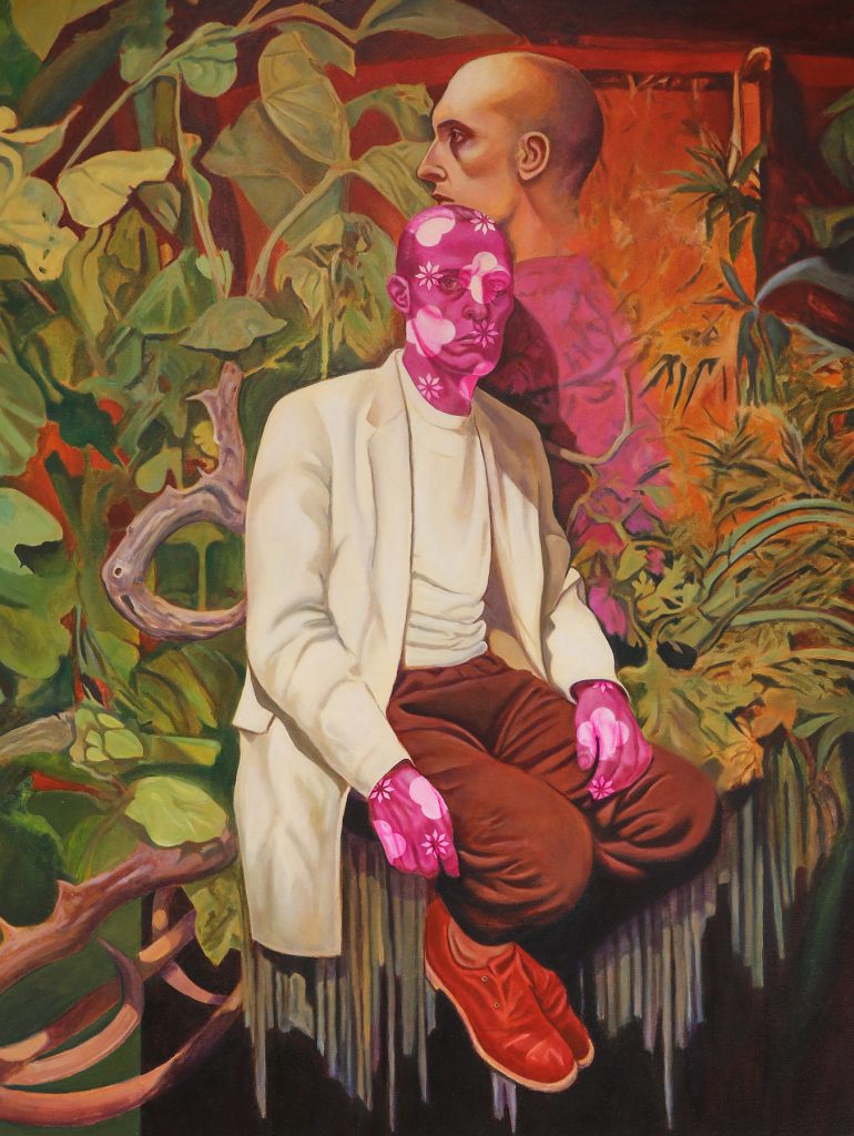 Amir Taba, Patterned, 2023, Acrylic on canvas, 89 × 116 cm