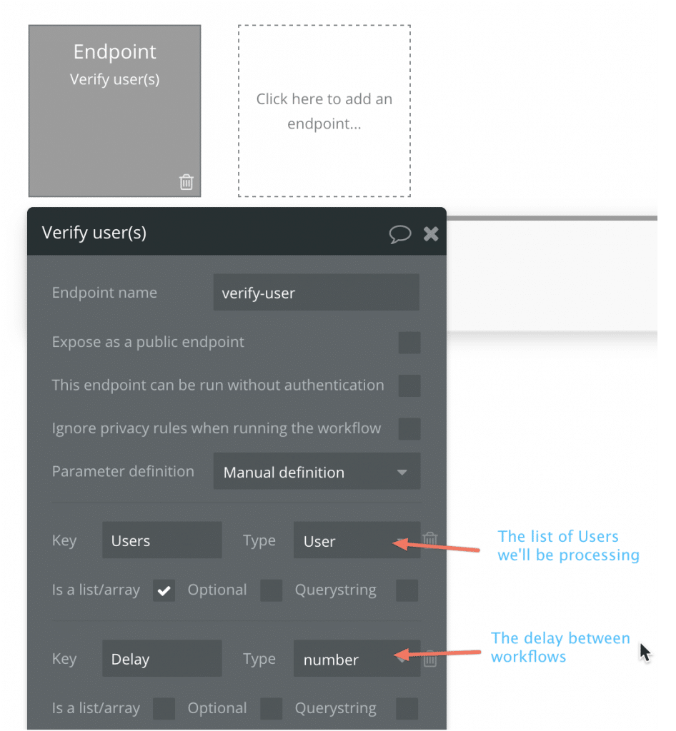 Part 1: How to set up Recursive Workflows The Create Back-end Workflow window showing the parameters needed to set up the recursive workflow