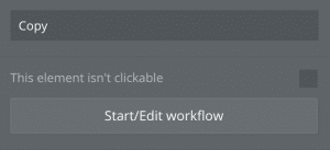 The Start/Edit workflow button in Bubble