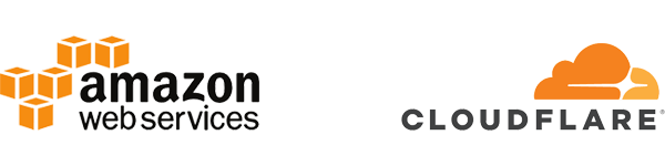 AWS and Cloudflare logos