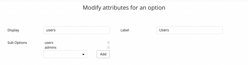 Option set attribute editor