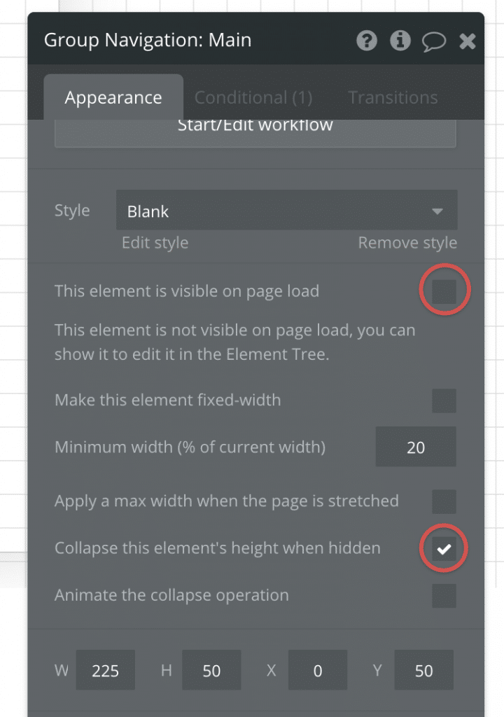 How to: Create a Menu using Option Sets Bubble element property editor for Group Element