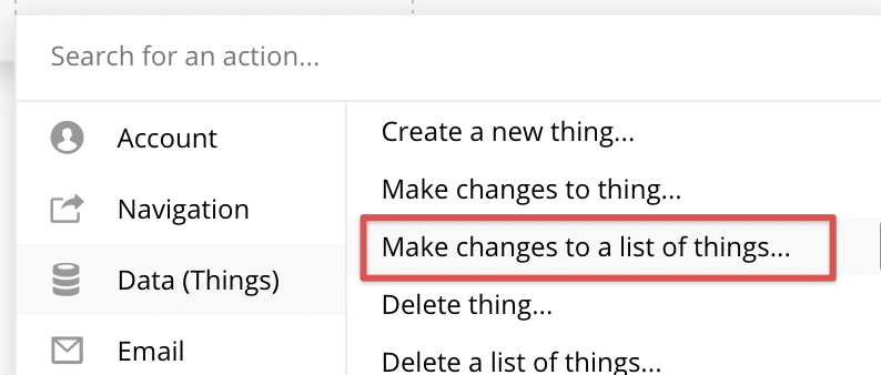 The Make Changes to a list of things in Bubble can slow down Bubble performance.