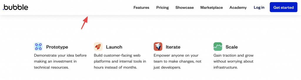Understanding Bubble Groups Bubble's frontpage with a Floating Group used to display a top menu bar.