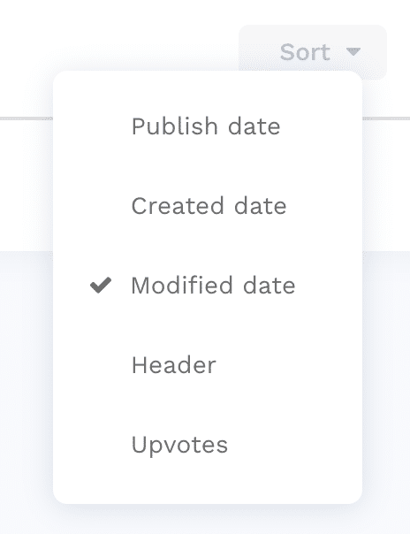 Dropdown menu being displayed next to a button.