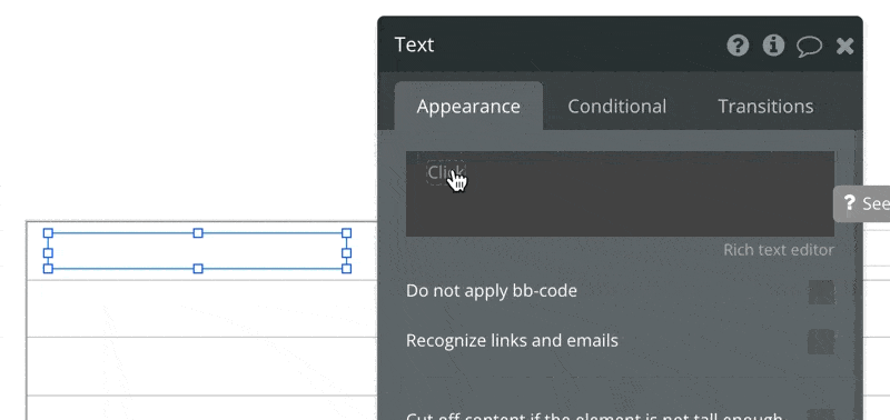 Setting up a text to show the Product name