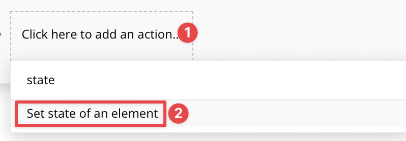 Resetting the content of a Custom State using an action