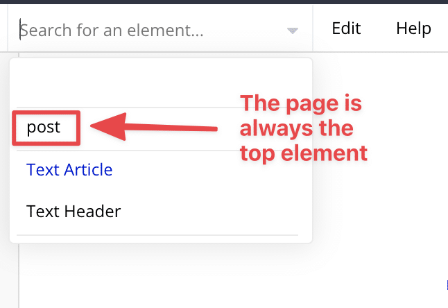 How to use the Page Thing in Bubble Selecting the page element in Bubble.io