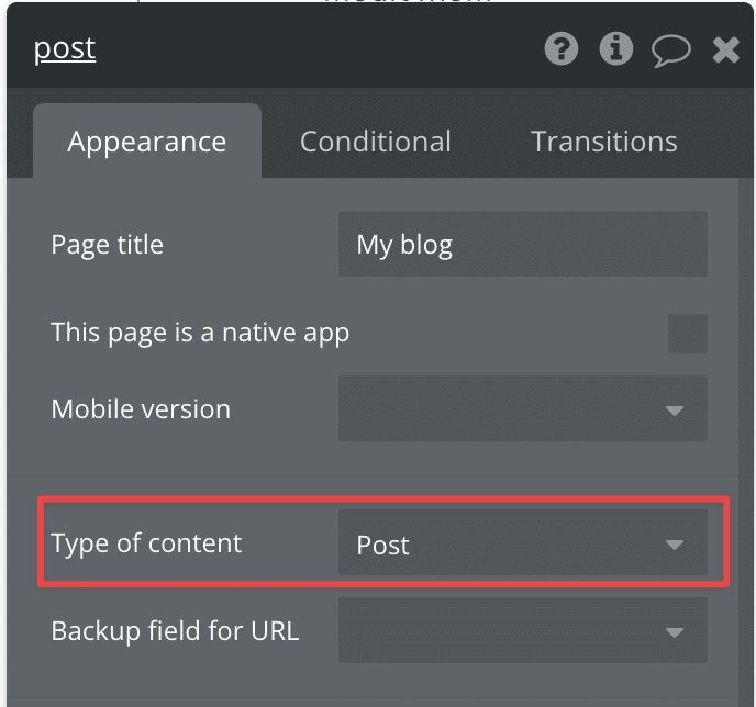 How to use the Page Thing in Bubble Setting the Type of content on a Page in Bubble