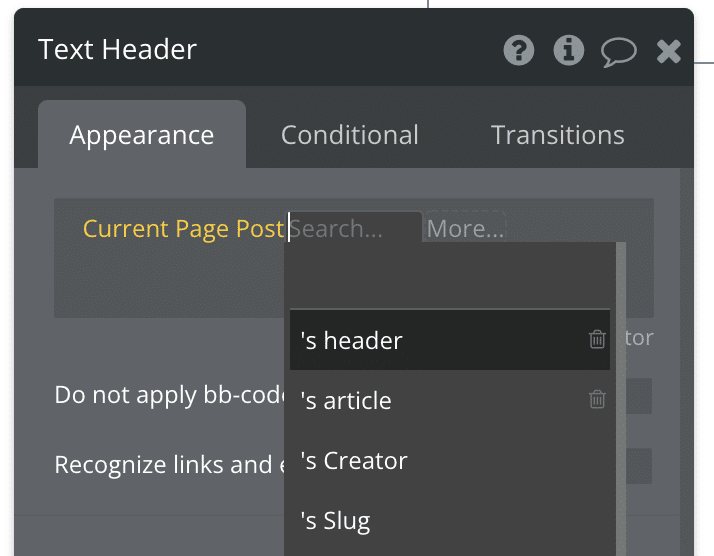 How to use the Page Thing in Bubble Setting up an expression that references the Current Page Thing in Bubble