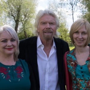 Carrie Weekes Fran Glover from A Natural Undertaking meet Sir Richard Branson