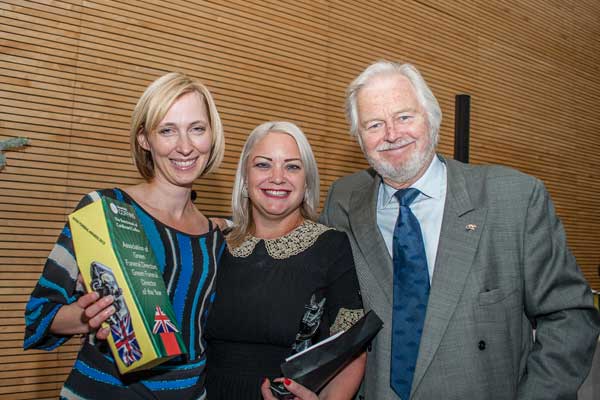 Receiving the Green Funeral Director Award from Ian Lavender