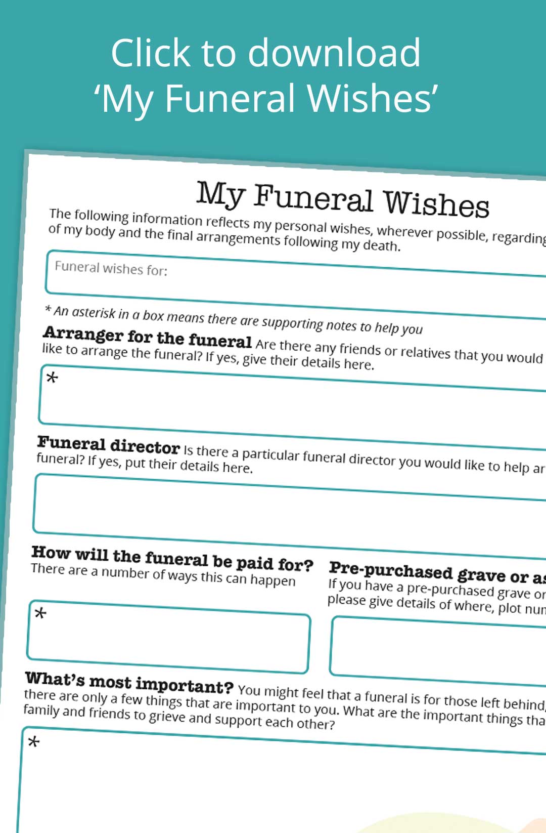 My Funeral Wishes Funeral Wishes Template A Natural Undertaking