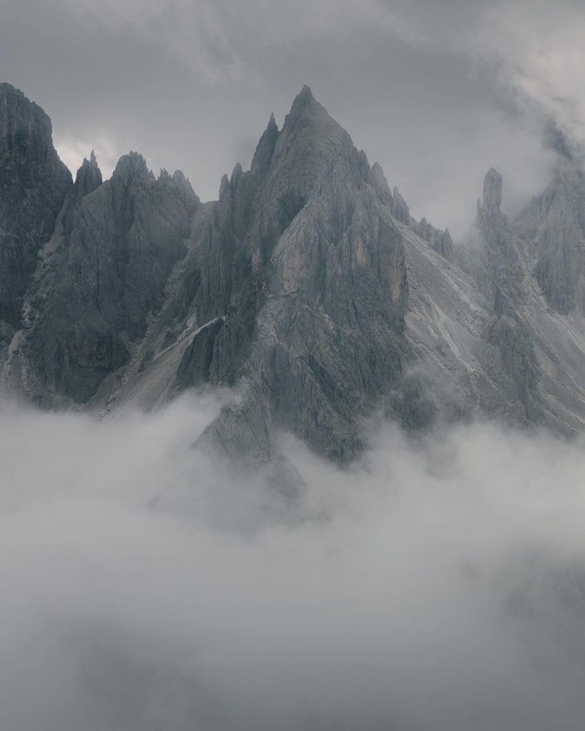 Cadini di Misurina in clouds