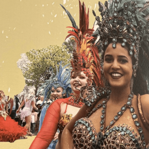 Our Timeline — detail from collage mural; robotic wall printing for Vätterhem Öxnehaga office, Jönköping Sweden by AndMurals AB.