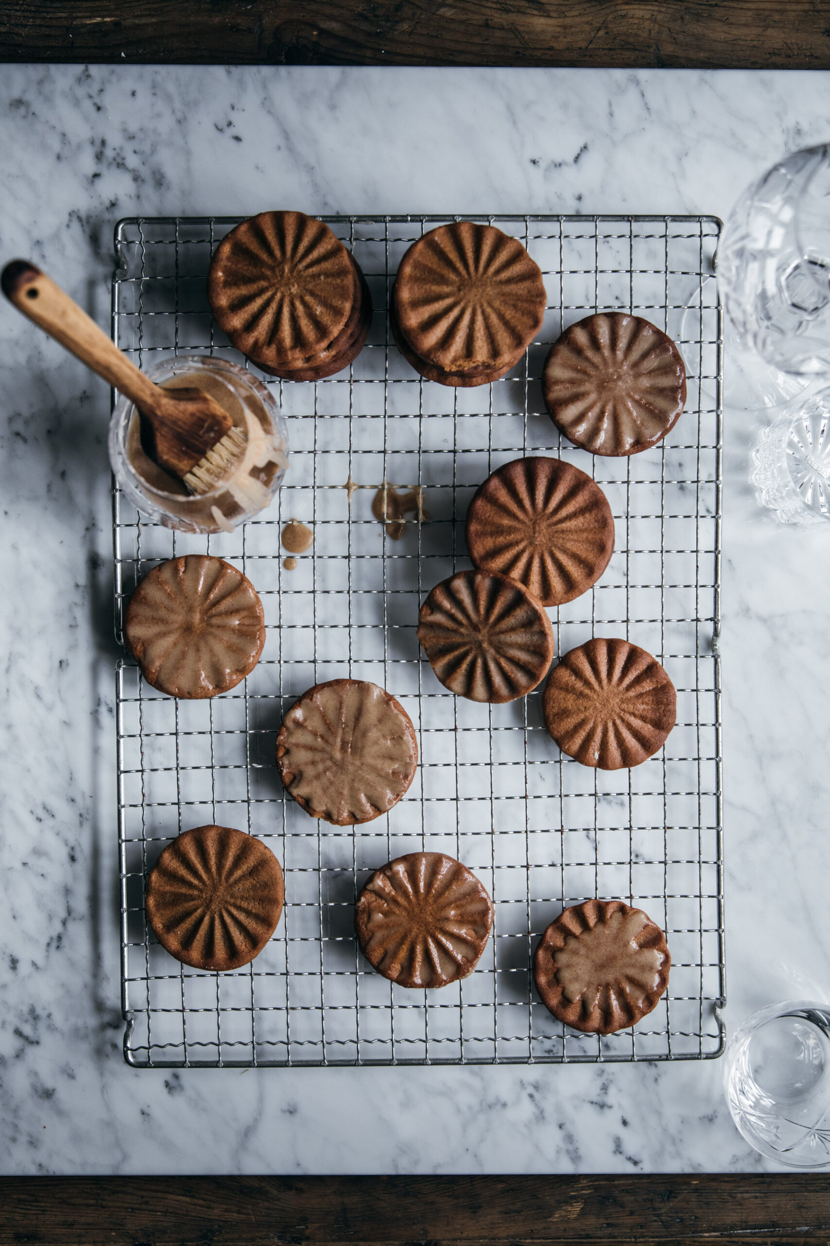 Overhead picture of homemade gingerbread cookies