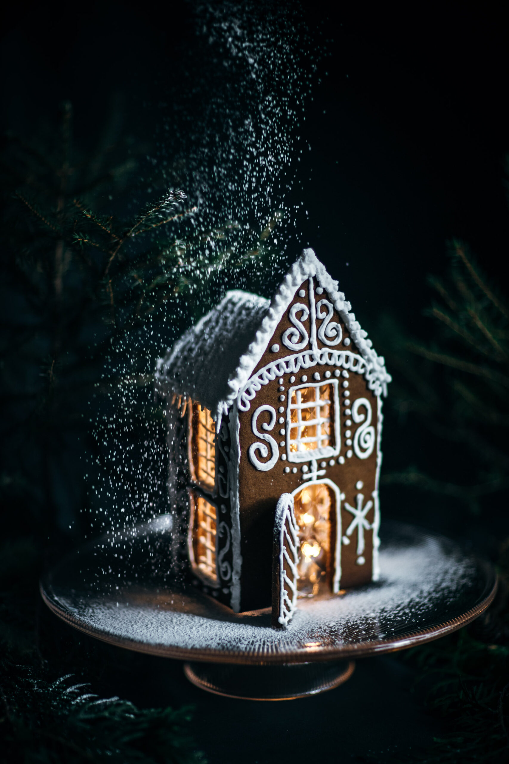 Homemade gingerbread house