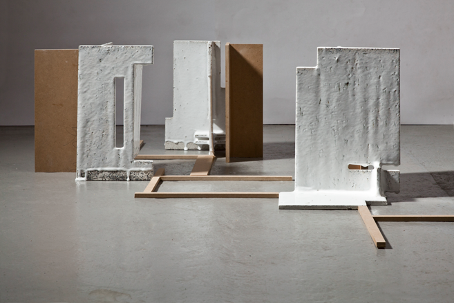 Glazed concrete art from 2010, blending ceramics and architecture to explore light, form, and surface at Guldagergård residency. 31