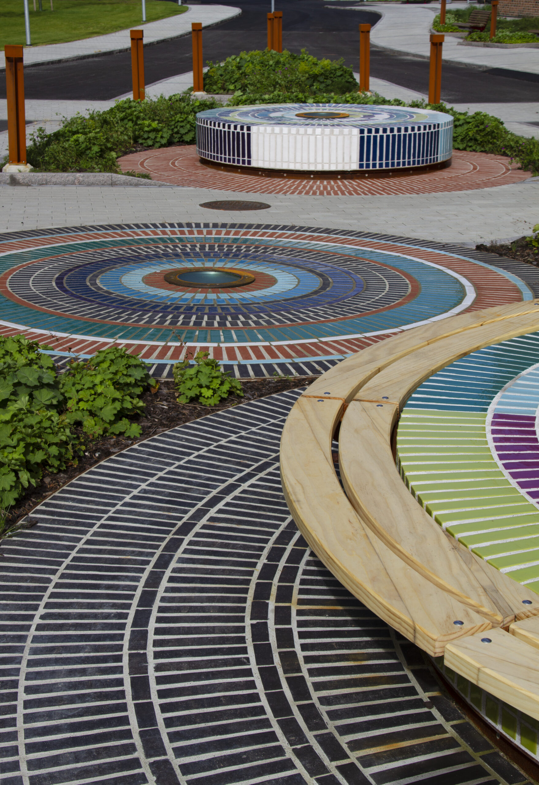 Public Art - At the Entrance Area -2- at Högsbo Specialist Hospital, blending medical history with modern technology.
