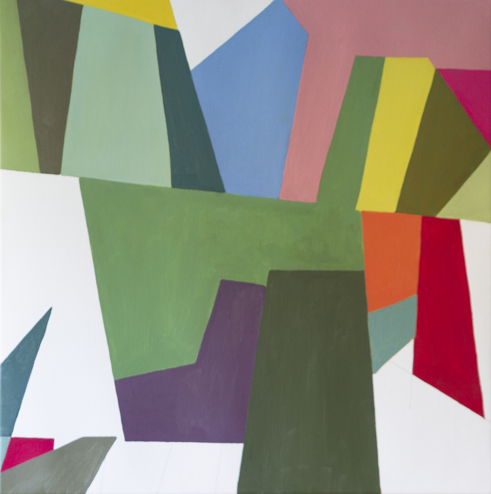 Without Words – Paintingfamily 10: No. 10 C (60x60 cm). Abstract, nonverbal art balancing chaos and order.