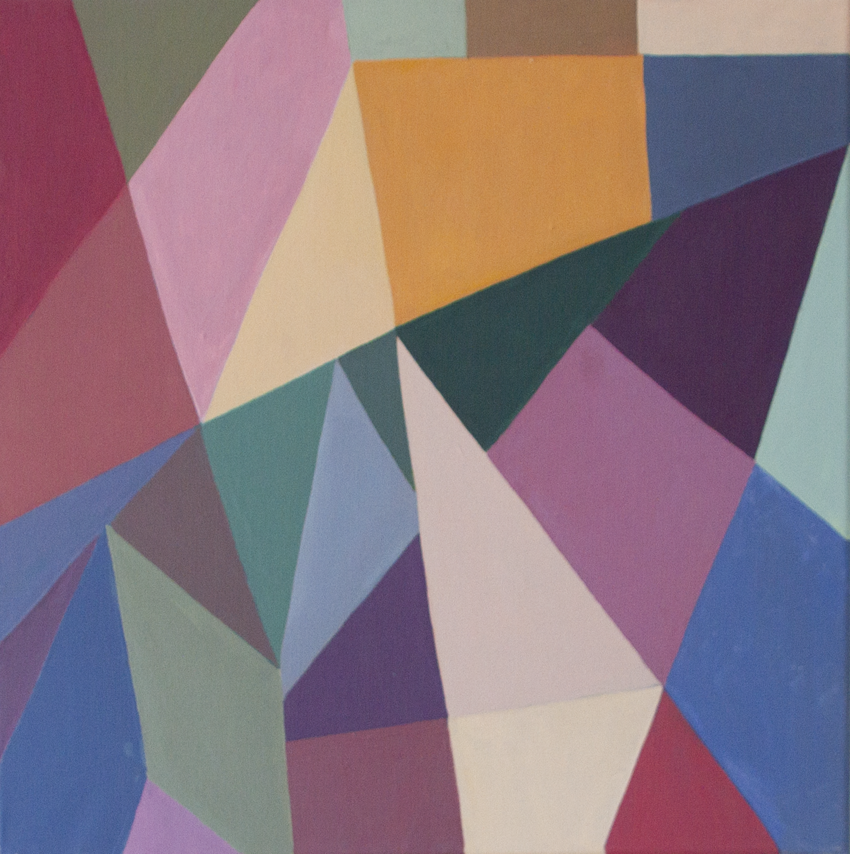 Without Words – Paintingfamily 11: No. 11  C (40x40 cm). Abstract, nonverbal art balancing chaos and order.