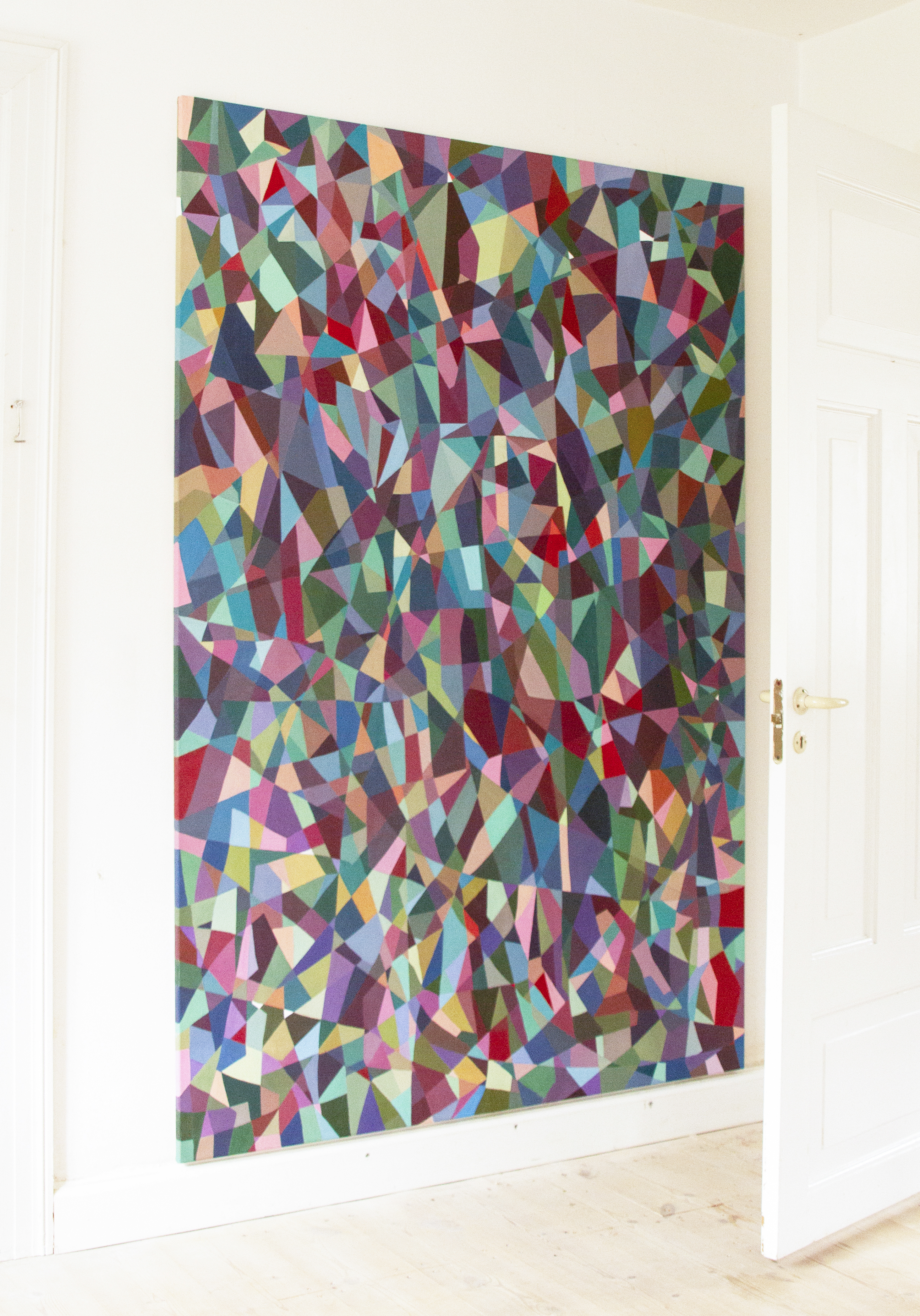 Without Words – Paintingfamily 3: No. 3 (200x135 cm). Abstract, nonverbal art balancing chaos and order.