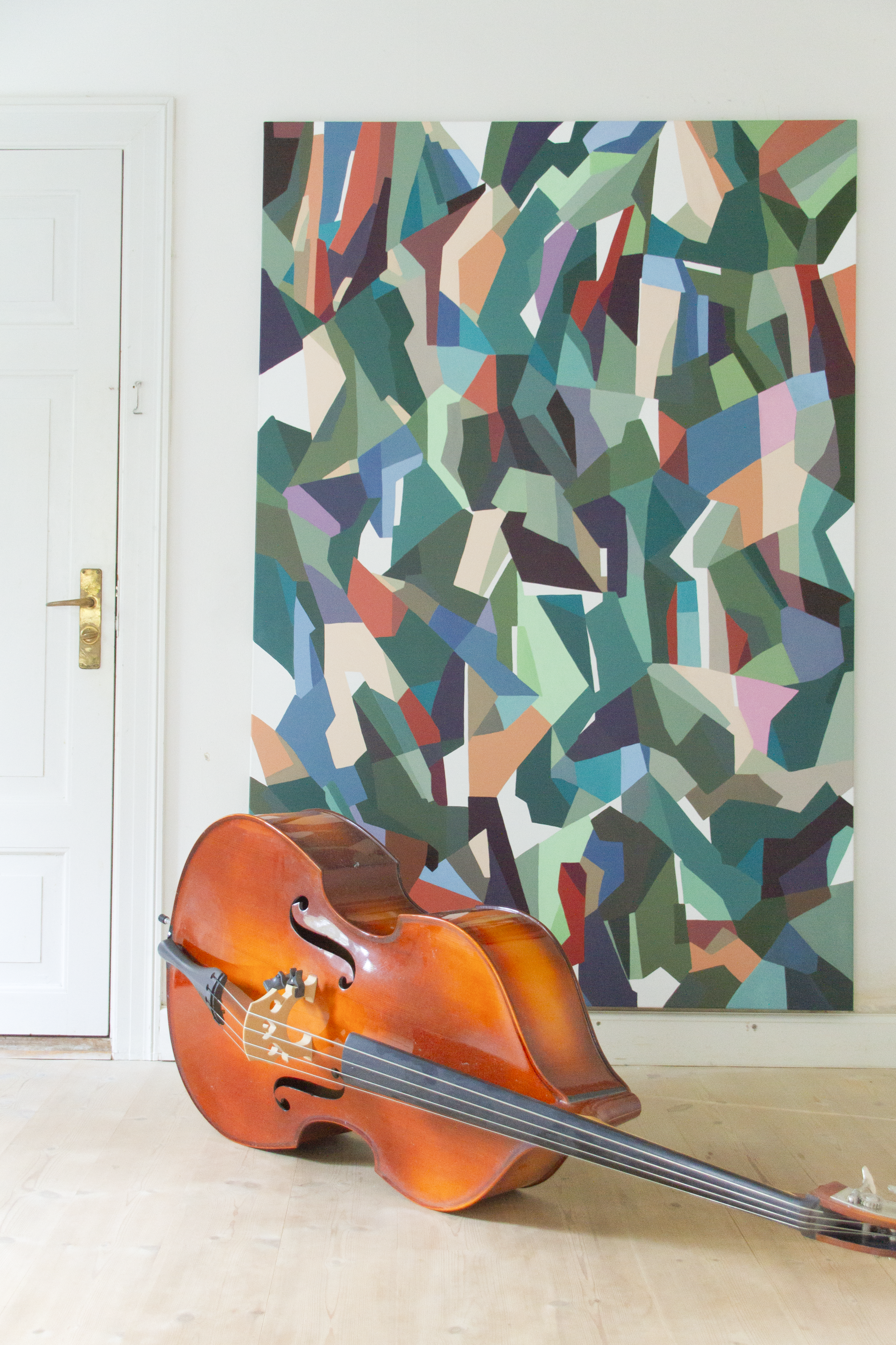 Without Words – Paintingfamily 6: No. 6 (200x135 cm). Abstract, nonverbal art balancing chaos and order.