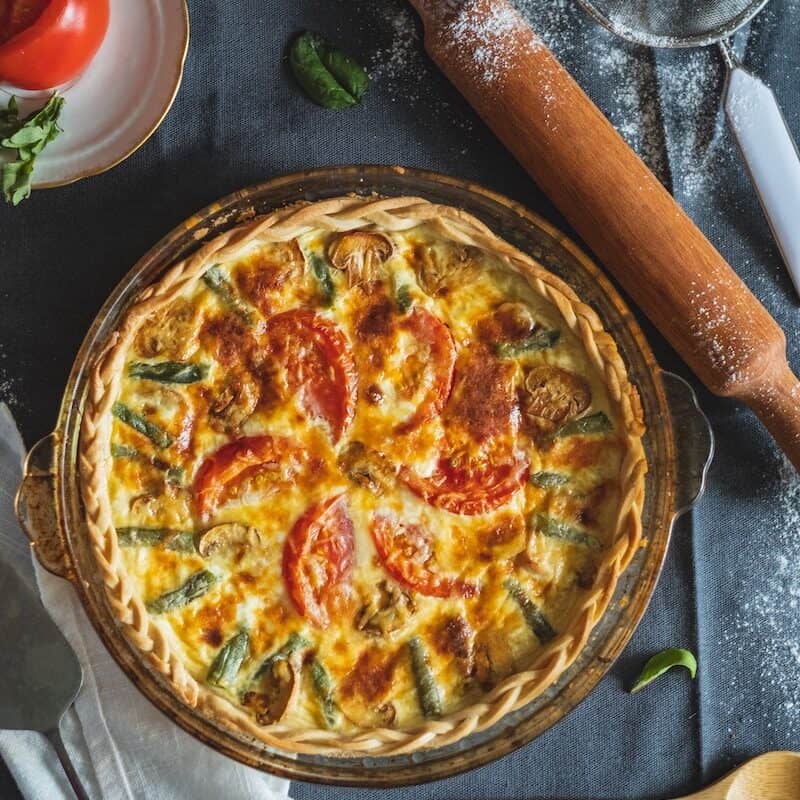 pizza on brown wooden tray