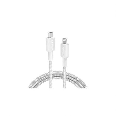 Anker 322 Braided USB-C to Lightning Cable (3ft) Blanco