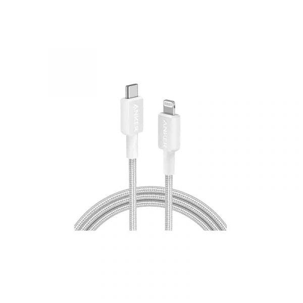 Anker 322 Braided USB-C to Lightning Cable (3ft) Blanco