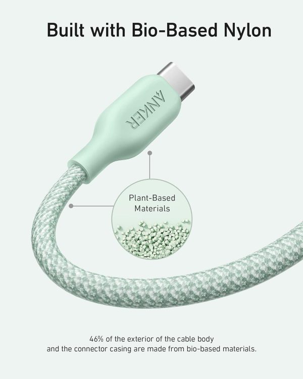 Anker 542 USB-C to Lightning Cable(Bio-Nylon 6ft)  Verde - Imagen 7