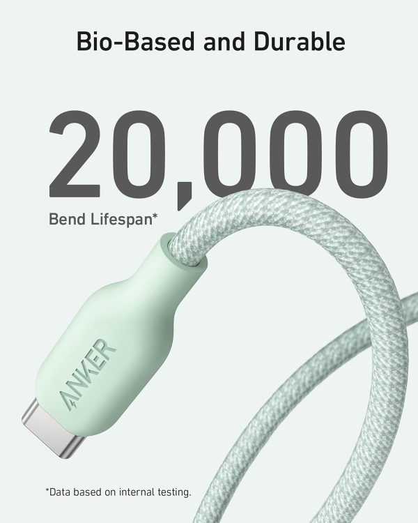 Anker 542 USB-C to Lightning Cable(Bio-Nylon 6ft)  Verde - Imagen 4