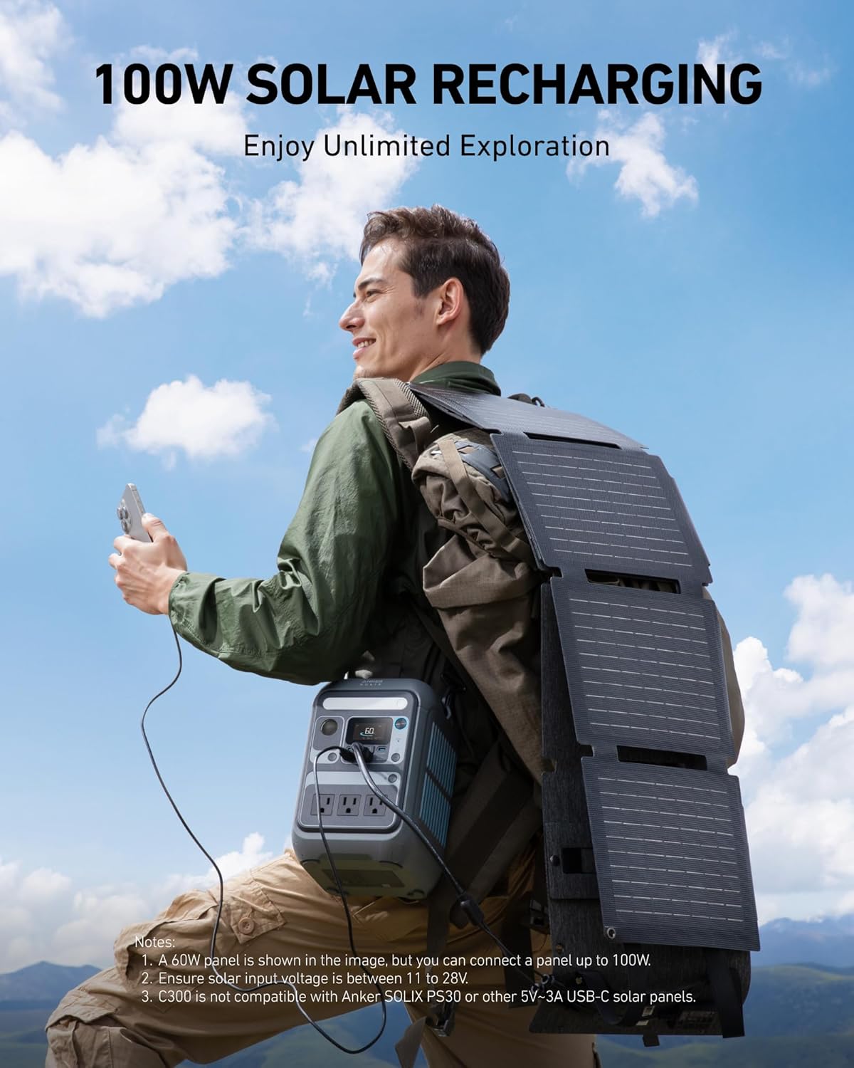 Anker SOLIX C300X AC Portable Power Station- (288Wh) | 300W - Imagen 5