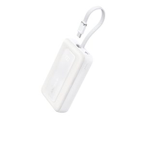 Anker Power Bank (10K, 30W, Built-In USB-C  Cable) BLANCA