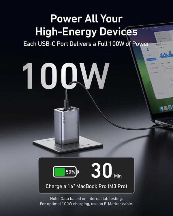 Anker Prime Charger (100W, 3 Ports, GaNPrime) - Imagen 2