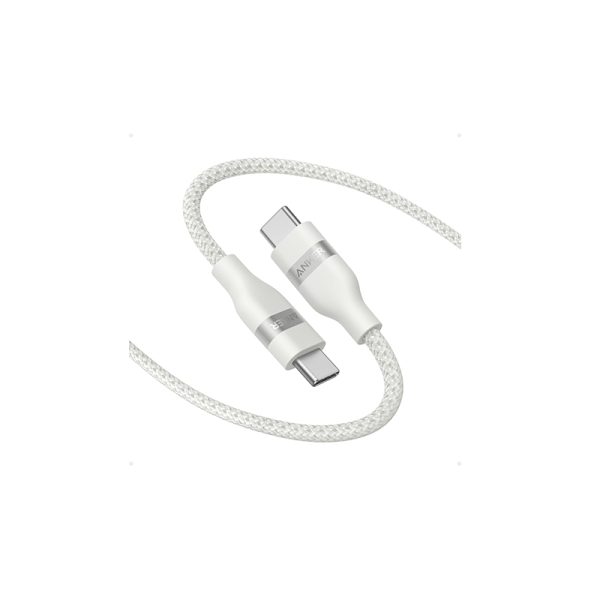 Anker USB-C to USB-C Cable (6 ft,240W Upcycled-Braided) BLANCO
