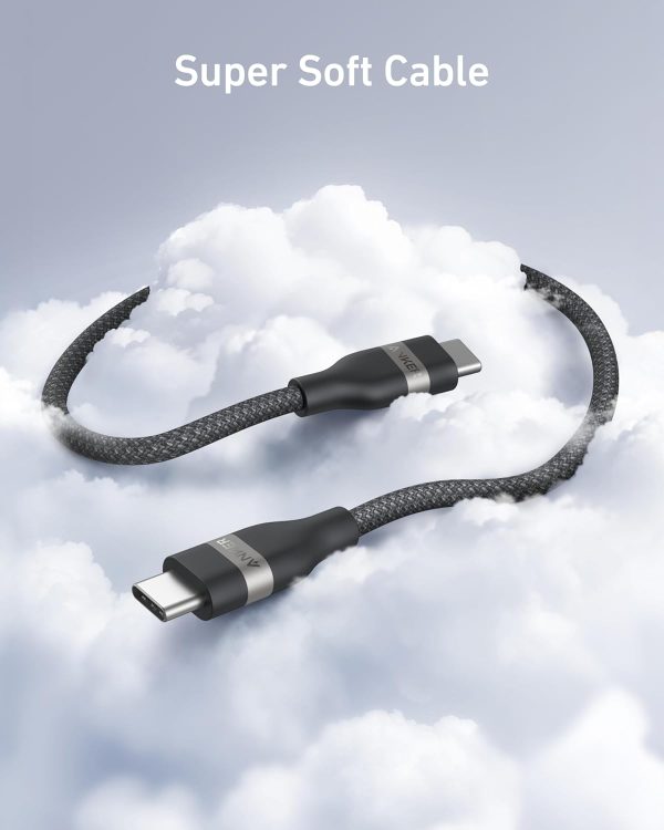 Anker USB-C to USB-C Cable (3 ft, 240W Upcycled-Braided) Negro - Imagen 3