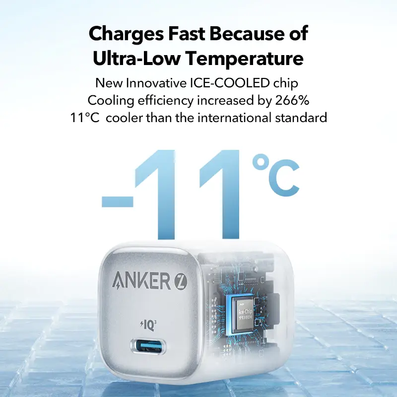 Anker Zolo Charger (30W, PD 3.0) Celeste - Imagen 2