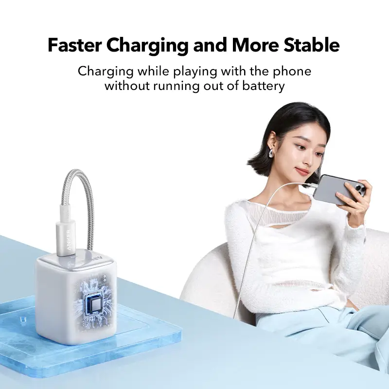 Anker Zolo Charger (30W, PD 3.0) Celeste - Imagen 4