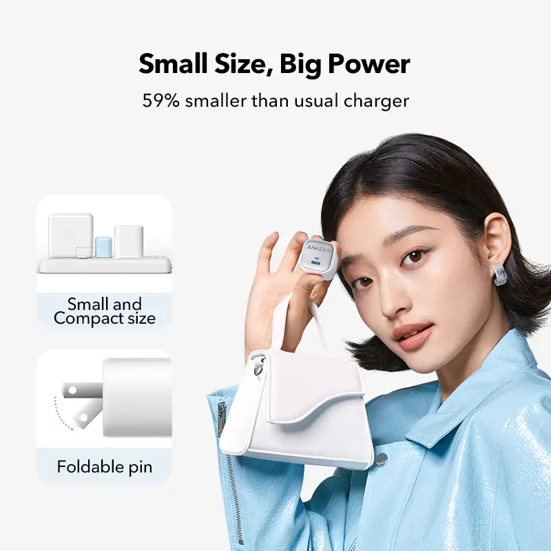 Anker Zolo Charger (30W, PD 3.0) Celeste - Imagen 6