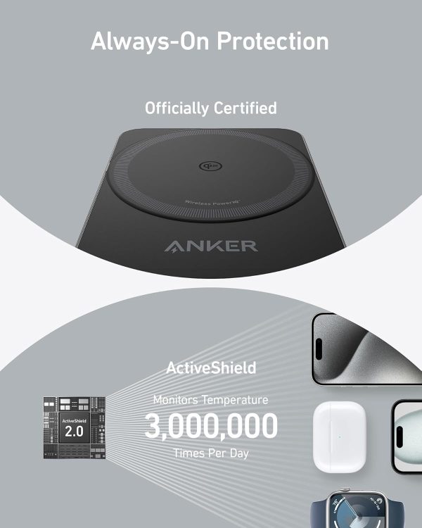 Anker MagGo Wireless Charging Station (15W, Foldable 3-in-1) Negro - Imagen 7