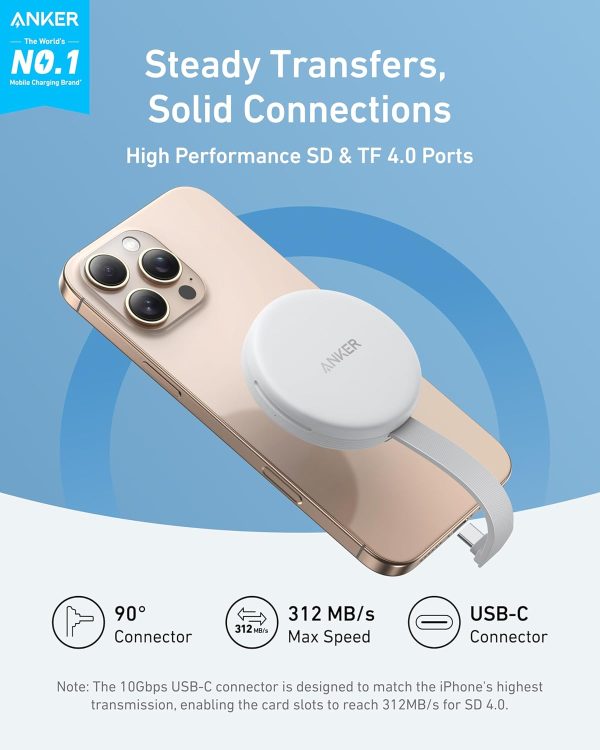 Anker Portable Magnetic SD & TF Card Reader BLANCO - Imagen 2