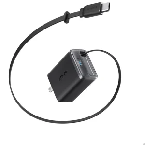 Anker Nano Charger 35W Built-In Retractable USB-C Cable Negro