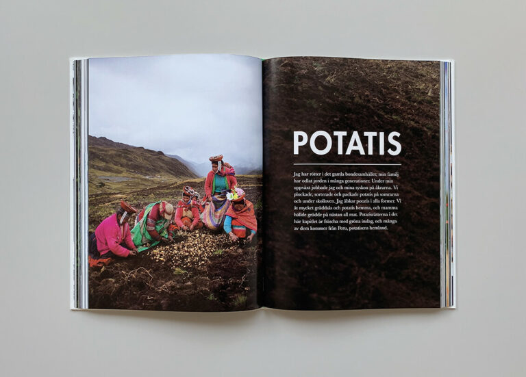 Kapitelstart med titeln "Potatis" i boken "Mest grönt och konsten att koka bläckfisk"
